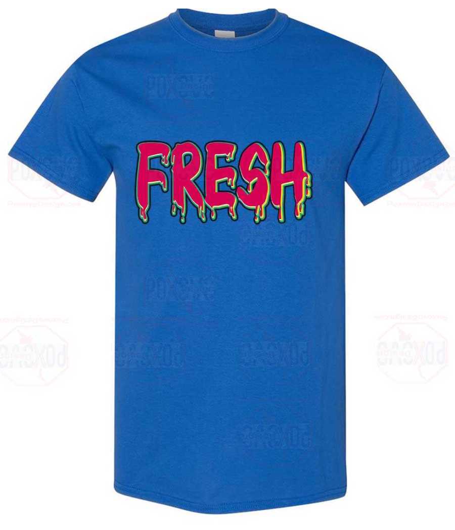 Stay Cool and Confident with our 'Fresh' Text T-Shirt - Get Yours Today from Poxovo Design