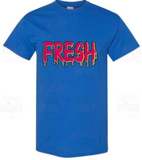 Stay Cool and Confident with our 'Fresh' Text T-Shirt - Get Yours Today from Poxovo Design