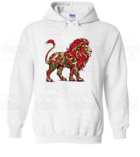 Reggae Roar Lion Hoodie: Unleash Your Wild Style with Rasta Vibes! from Poxovo Design