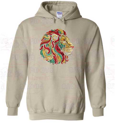 Roar in Style: Elevate Your Look with this Lion head Multicolor Hoodie from Poxovo Design