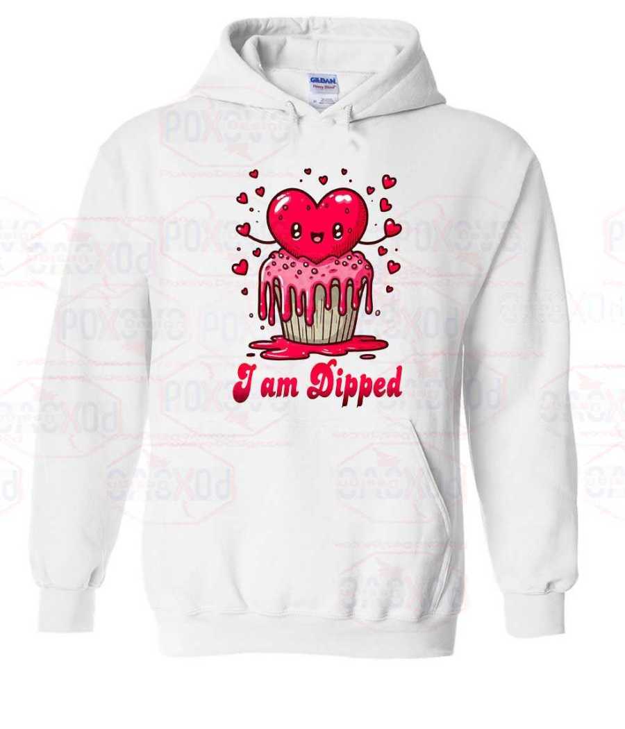 Sweetheart Chic: Valentine's Cupcake Hoodie for Cozy Romance from Poxovo Design