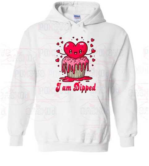 Sweetheart Chic: Valentine's Cupcake Hoodie for Cozy Romance from Poxovo Design