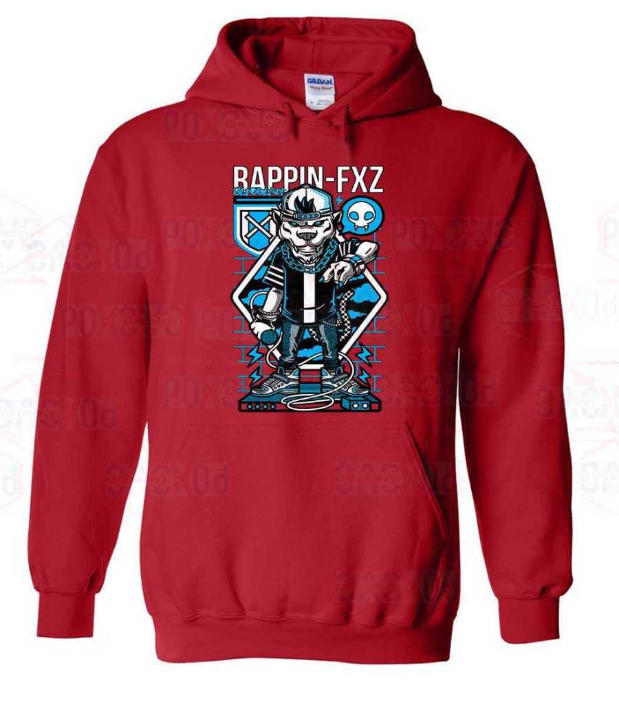 Rapping-FXZ Hoodie: Unleash Style with Street Cool Vibes and Doggy Swagger from Poxovo Design