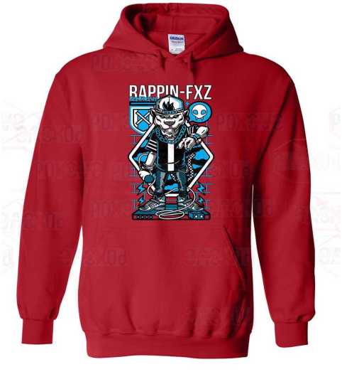 Rapping-FXZ Hoodie: Unleash Style with Street Cool Vibes and Doggy Swagger from Poxovo Design