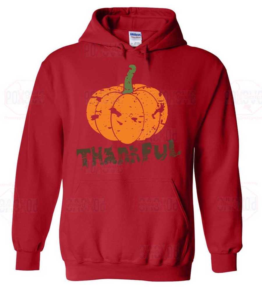 Fall for Gratitude with Our Thankful Pumpkin T-Shirt from Poxovo Design